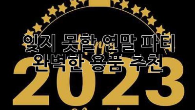 잊지 못할 연말 파티! 완벽한 용품 추천 ✨